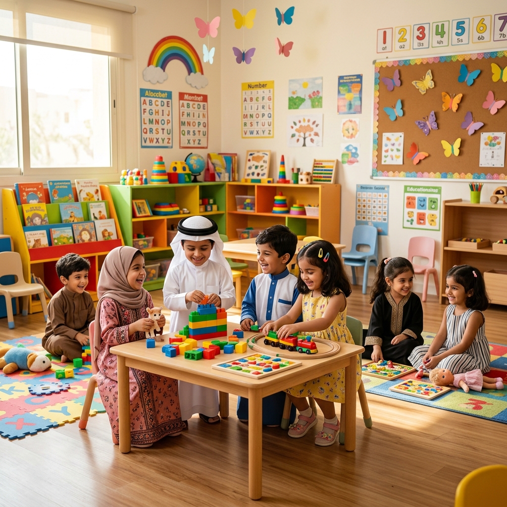 Children learning in classroom